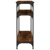 vidaXL Konzolový stolík dymový dub 75x29x75 cm kompozitné drevo