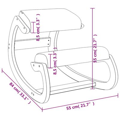 vidaXL Stolička na kľačanie krémová 55x84x55 cm brezová preglejka