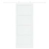 vidaXL Posuvn&eacute; dvere Biela 83 x 211 cm Mas&iacute;vne borovicov&eacute; drevo