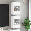 vidaXL N&aacute;stenn&eacute; skrinky s LED osvetlen&iacute;m pre TV 2 ks biele 40x30x60,5 cm