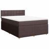vidaXL Boxspring posteľ s matracom tmavohned&aacute; 140x190 cm l&aacute;tka