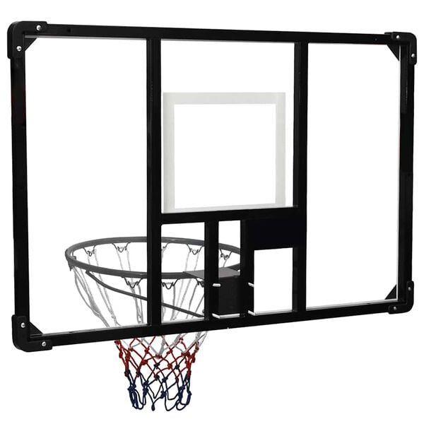 vidaXL Basketbalov&aacute; doska priehľadn&aacute; 106x69x3 cm polykarbon&aacute;t