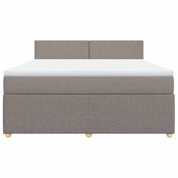 vidaXL Posteľn&yacute; r&aacute;m boxspring s matracom sivohned 180x200 cm l&aacute;tka