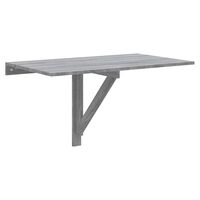 vidaXL Skladací nástenný stôl sivá sonoma 100x60x56cm spracované drevo