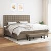 vidaXL Boxspring posteľ s matracom sivohned&yacute; 200x200 cm l&aacute;tka