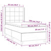 vidaXL Posteľn&yacute; r&aacute;m boxspring s matracom sivohned&yacute; 90x190 cm l&aacute;tka