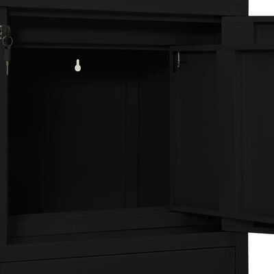 vidaXL Kancelárska skriňa čierna 90x40x102 cm oceľ