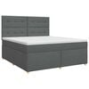 vidaXL Posteľ boxspring s matracom Tmavosiv&aacute; 160 x 200 cm L&aacute;tka