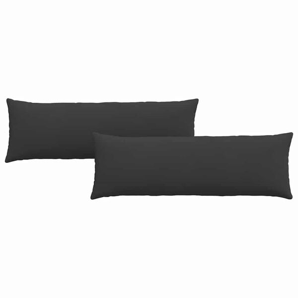 vidaXL Vankúše na pohovku 2 pcs Čierna 120 x 40 cm látka