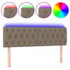 vidaXL Čelo postele s LED sivohned&eacute; 160x7x78/88 cm l&aacute;tka