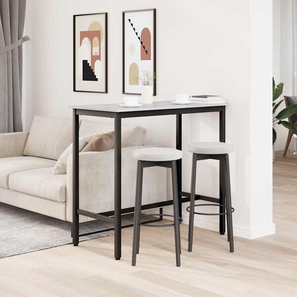 vidaXL st&ocirc;l Siv&yacute; Sonoma 100 x 50 x 90,5 cm Inžinierske drevo a oceľ