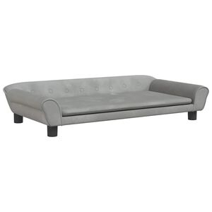 vidaXL Detsk&aacute; pohovka bledosiv&aacute; 100x50x26 zamat