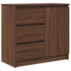 vidaXL Komoda so z&aacute;suvkou, hned&yacute; dub 71x35x65 cm, kompozitn&eacute; drevo
