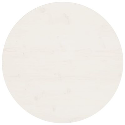 vidaXL Stolová doska biela Ø70x2,5 cm masívna borovica