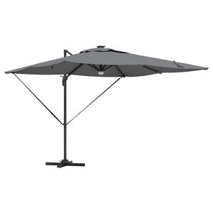 vidaXL Roma Parasol Antracit 286 x 284 x 270 cm Hlin&iacute;k a polyester