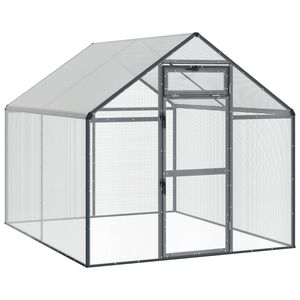 vidaXL Klietka pre vt&aacute;kov Antracitov&aacute; 181,5 x 221 x 173,5 cm