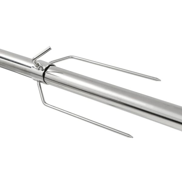 vidaXL Automatický gril s motorom, nehrdzavejúca oceľ 207x45x81 cm