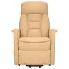 vidaXL Zdvíhacie masážne kreslo krémové mikrovláknová látka