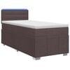 vidaXL Posteľ boxspring s matracom Tmavohned&aacute; 90 x 200 cm L&aacute;tka