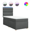 vidaXL Boxspring posteľ s matracom tmavosiv&aacute; 100x200 cm l&aacute;tka