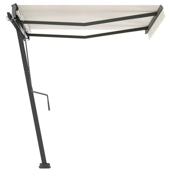 vidaXL Samostatne stojaca ručne zaťahovacia mark&iacute;za 300x250 cm kr&eacute;mov&aacute;