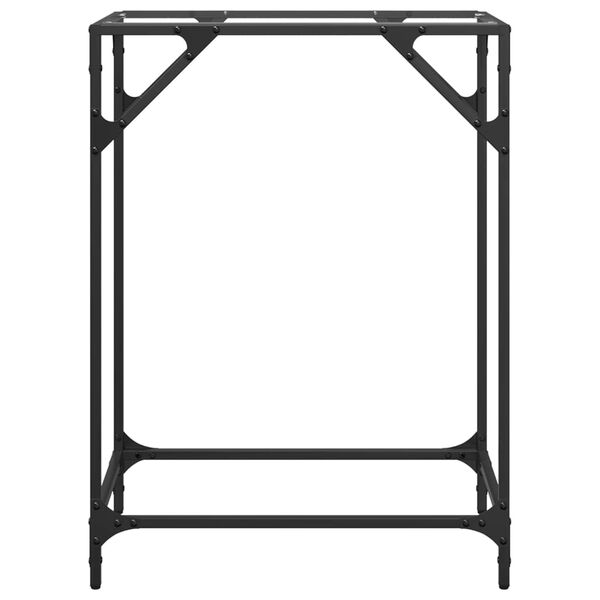 vidaXL Konzolov&yacute; stol&iacute;k priehľadn&aacute; sklenen&aacute; doska 60x35x81 cm oceľ
