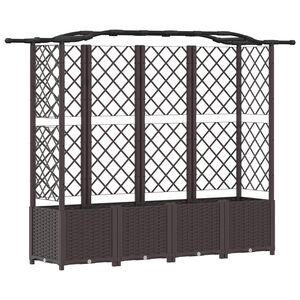 vidaXL Vyv&yacute;&scaron;en&yacute; z&aacute;hon s mriežkou a strechou Hned&aacute; 204 x 40 x 138 cm PP