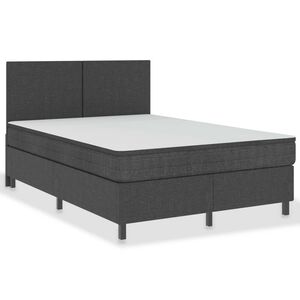 vidaXL Posteľ boxspring tmavo&scaron;ed&aacute; l&aacute;tkov&aacute; 160x200 cm