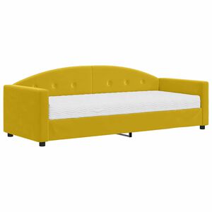 vidaXL Denn&aacute; posteľ s matracom žlt&aacute; 80x200 cm zamat