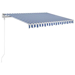 vidaXL Automaticky zaťahovacia mark&iacute;za 300x250 cm modr&aacute; a biela