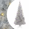 vidaXL Vianočn&yacute; stromček s 300 LED-i so stojanom Strieborn&aacute; 240 cm PET