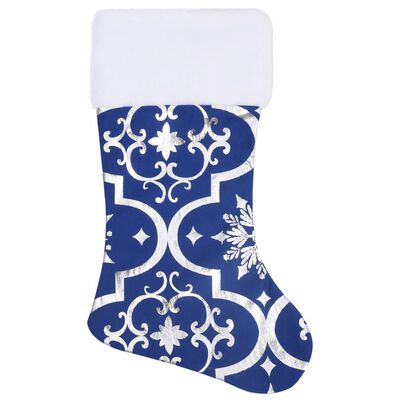 vidaXL Luxusná deka pod vianočný stromček a ponožka modrá 122 cm látka