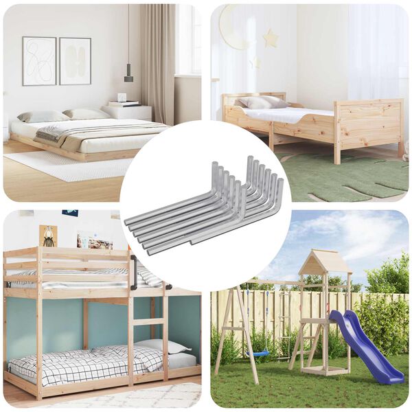 vidaXL &Scaron;esťhrann&yacute; kľ&uacute;č 12 pcs Strieborn&aacute; 32 x 86 mm Oceľ