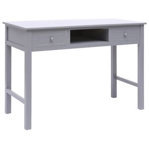 vidaXL P&iacute;sac&iacute; st&ocirc;l siv&yacute; 110x45x76 cm dreven&yacute;
