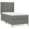 vidaXL Boxspring posteľ s matracom tmavosiv&aacute; 90x200 cm l&aacute;tka