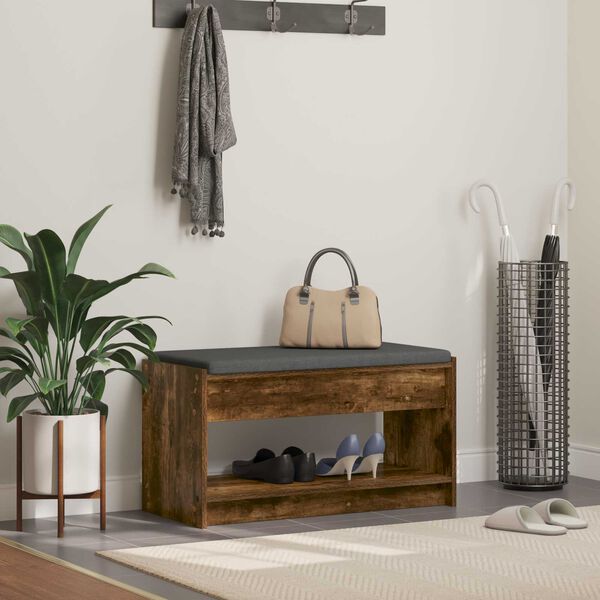 vidaXL Predsieňov&aacute; lavica s vank&uacute;&scaron;om &Uacute;den&yacute; Dub 83 x 38 x 45 cm