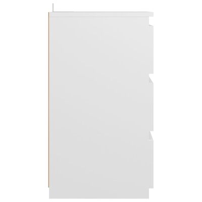 vidaXL Nočný stolík, biely 40x35x62,5 cm, kompozitné drevo