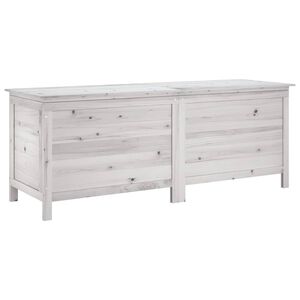 vidaXL Z&aacute;hradn&yacute; &uacute;ložn&yacute; box, biely 150x50x56,5 cm, jedľov&yacute; mas&iacute;v