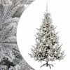vidaXL Umel&yacute; vianočn&yacute; stromček s vianočn&yacute;mi guľami 120 cm 150 LED