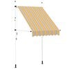 vidaXL Ručne zaťahovacia mark&iacute;za, 150 cm, žlto-modr&eacute; p&aacute;siky