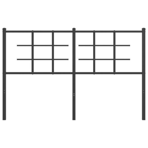 vidaXL Kovov&eacute; n&aacute;hradn&eacute; čelo postele čierne 140 cm