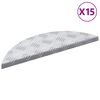 vidaXL Schodov&yacute; ro&scaron;t 15 ks 60 x 18 x 2,5 cm Strieborn&aacute; Hlin&iacute;k