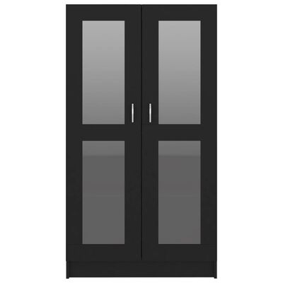 vidaXL Vitrína, čierna 82,5x30,5x150 cm, kompozitné drevo