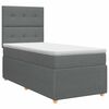 vidaXL Posteľ boxspring s matracom Tmavosiv&aacute; 80 x 200 cm L&aacute;tka