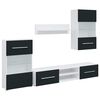 vidaXL 5-dielne TV skrinky s LED osvetlen&iacute;m, matn&eacute; indigo, imit&aacute;cia dreva