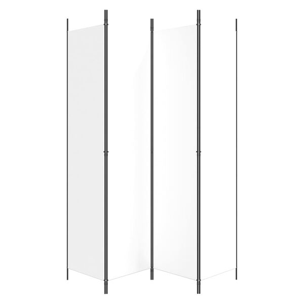 vidaXL 4-panelový paraván biely 150x220 cm látkový