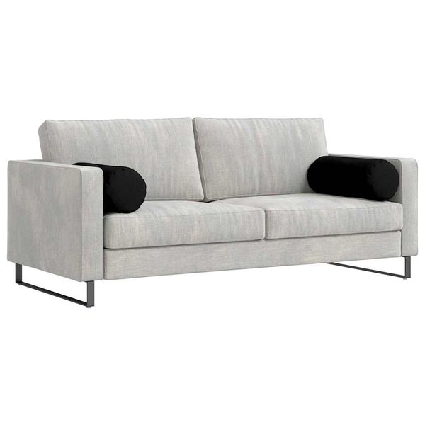 vidaXL Podložkové vankúše 2 pcs Čierna Ø 25 x 70 cm Mikrovlákno