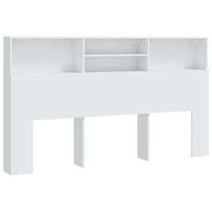 vidaXL Čelo postele so skrinkou biele 180x19x103,5 cm