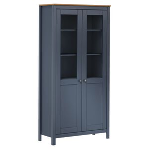 vidaXL Vysok&aacute; skrinka Hill, siv&aacute; 85x37x170,5 cm, borovicov&yacute; mas&iacute;v