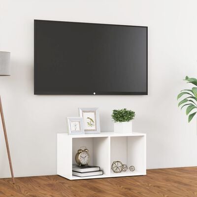 vidaXL TV skrinka, biela 72x35x36,5 cm, kompozitné drevo